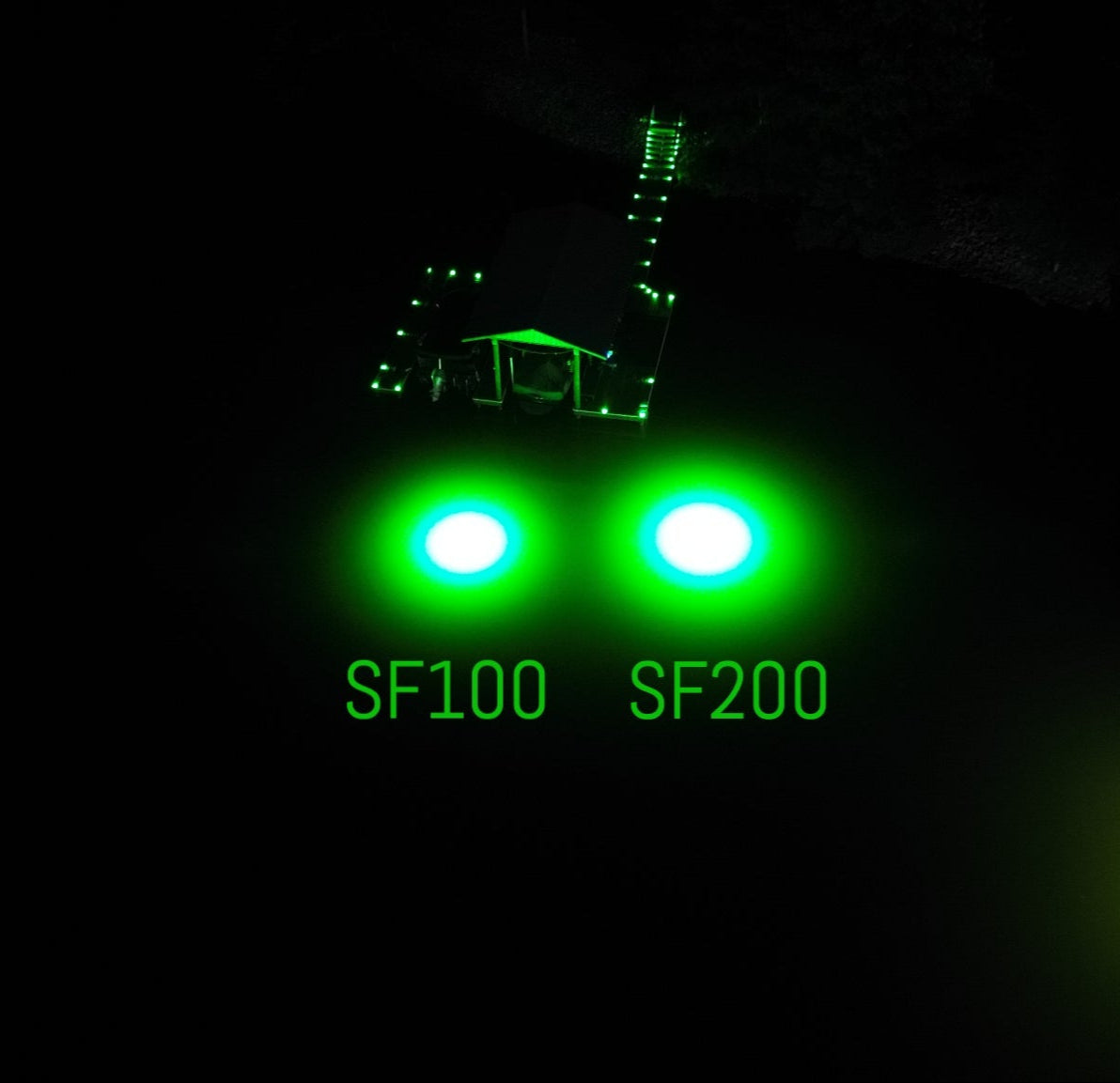 Sea Floor Dock Light - Green - SF100G - Hydroglow Marine Lights